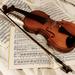 A violin waiting to be played.